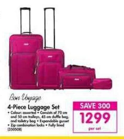 Bon Voyage 4 Piece Luggage Set Offer At Makro