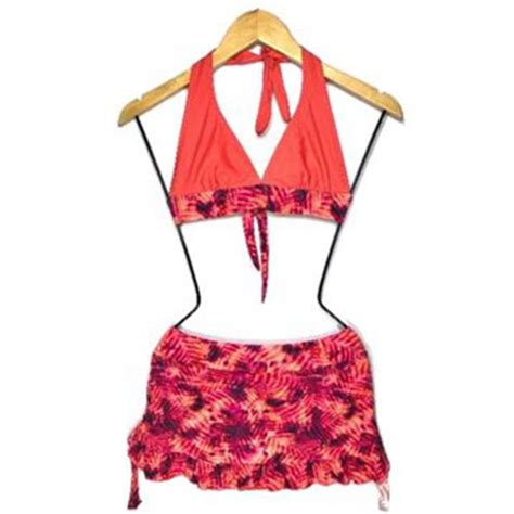 Ripley Bikini Top Falda Clara Campoamor Rojo Gl