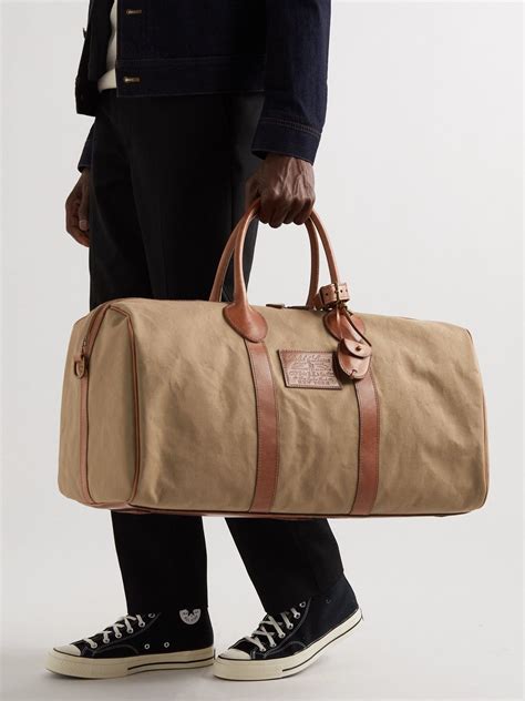 Polo Ralph Lauren Leather Trimmed Canvas Weekend Bag Polo Ralph Lauren