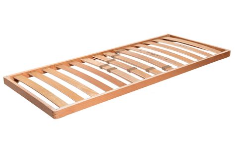single row slatted bed base bio  solid beech wood  sprung slats
