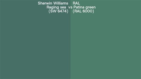 Sherwin Williams Raging Sea Sw Vs Ral Patina Green Ral