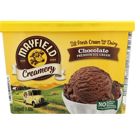 Mayfield Creamery Ice Cream Premium Chocolate 1 5 Qt Instacart