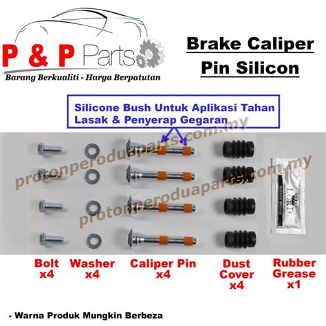 FULL SET Caliper Pin Dust Cover Front Rear Depan Belakang Proton Gen