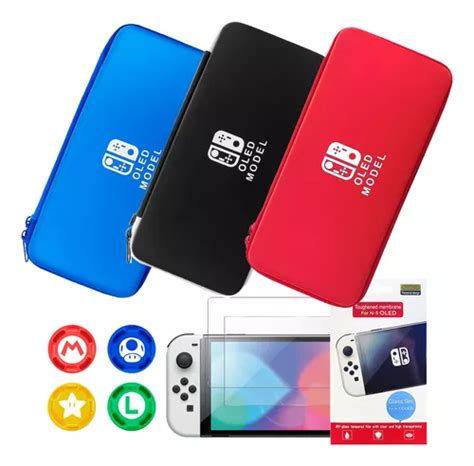 Case Capa Nintendo Switch Oled Estojo C Pel Cula Grips Mercadolivre