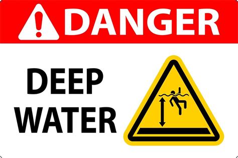 Danger Sign Deep Water 34413287 Vector Art At Vecteezy