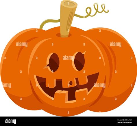 Cartoon Illustration Of Halloween Jack O Lantern Pumpkin Stock Vector Image And Art Alamy