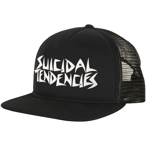 New Suicidal Tendencies Og White Logo Flip Bill Snapback Black Trucker