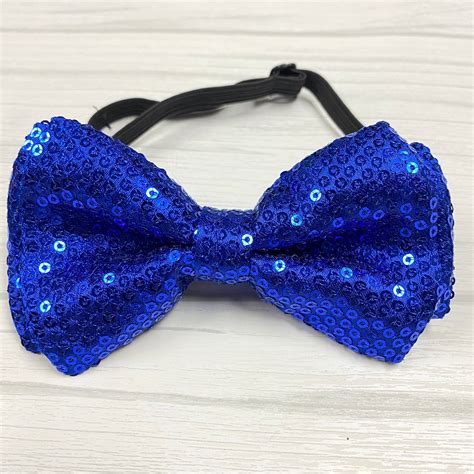 Unisex Royal Blue Sequin Bowtie Wedding Bowtie Etsy