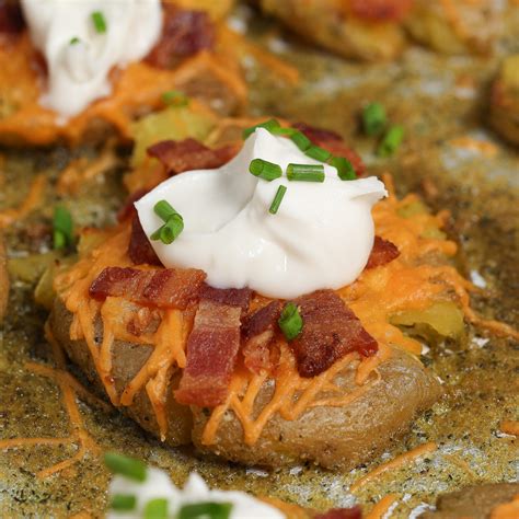 Loaded Smashed Potatoes The Salty Cooker Flavorful Simple Recipes For Everyday Cooking