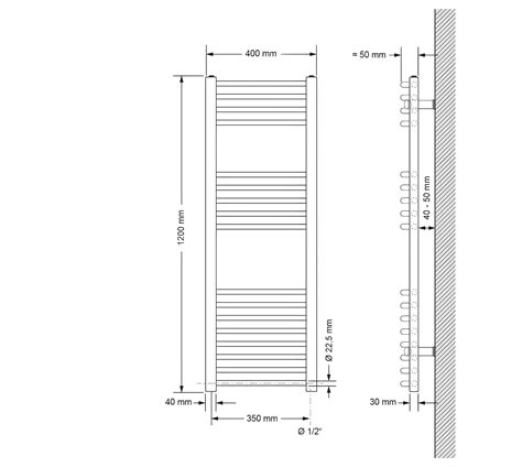 Ecd Germany Radiateur Pour Salle De Bain Sahara X Mm