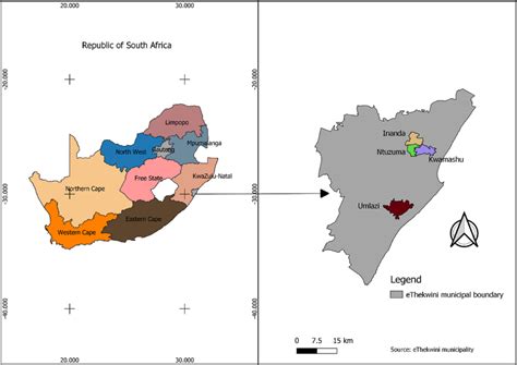 The Map Of Ethekwini Showing The Study Areas Source Authors