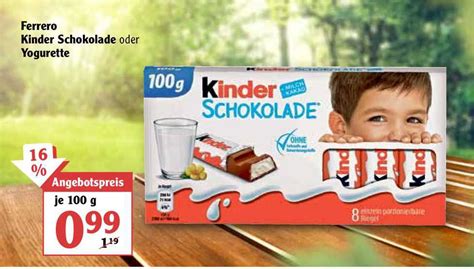 Ferrero Kinder Schokolade Oder Yogurette Angebot Bei Globus Prospekte De