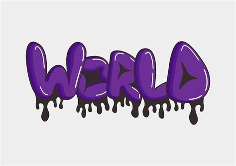 Ilustración de tipografía de estilo graffiti de fusión vectorial