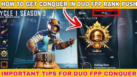 How To Get Conquer In Duo Fpp In Next Season M7 Important Tips For