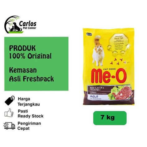 Jual Makanan Kucing Me O Meo Adult Beef Vegetable 7Kg Gojek Only