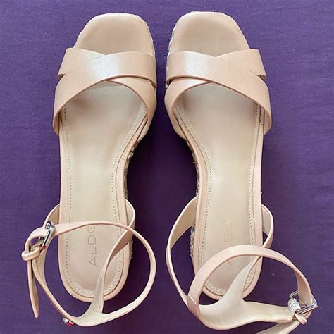 Aldo Shoes Aldo Nude Launia Wedge Sandals Poshmark