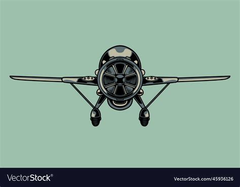 Vintage retro airplane hand sketched aviation Vector Image