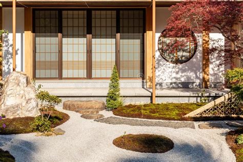 Traditional Japanese House with a Picturesque Garden Stock Image - Image of green, japanese ...