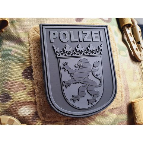 Jtg Functional Badge Patch Polizei Hessen Blackops D Rubber