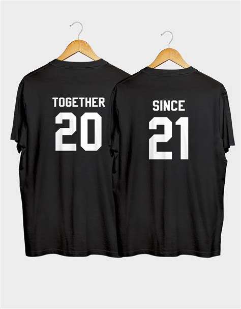 Buy Together Since Custom Couple T Shirt Online In India