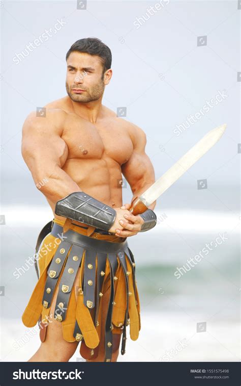 Strong Man Naked Torso Historical Armor Stock Photo 1551575498 Shutterstock