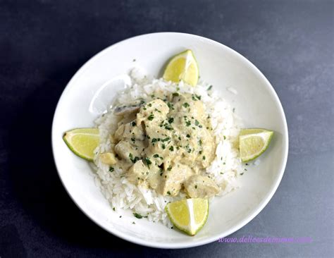 Poulet thaï au curry vert et lait de coco Les Délices de Mimm