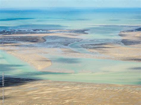 vue aérienne de la Baie de Somme en France foto de Stock Adobe Stock