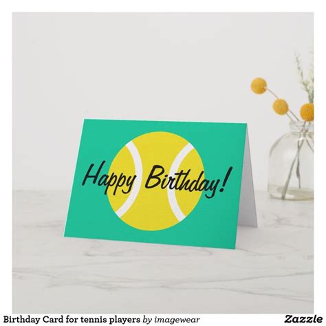 Birthday Card For Tennis Players