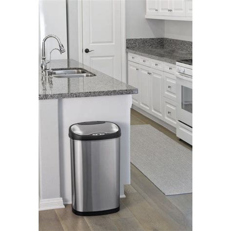 Stainless Steel Motion Sensor Trash Can Set | Trash can, White kitchen ...