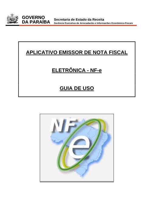 PDF APLICATIVO EMISSOR DE NOTA FISCAL ELETRÔNICA NF e Aquisição