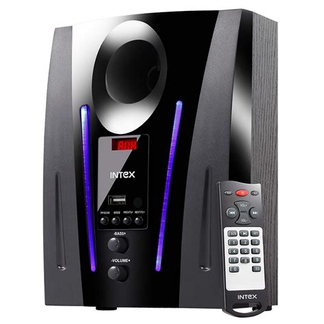 Black Intex IT 4 1 XV 2650 DigiPlus FMUB Home Speakers 20W 10W X 4