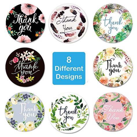 500pcs Thank You Stickers Floral Thank You Stickers Business Etsy