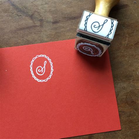 Monogram Initial Stamp Custom Stamp For Stationery Or Etsy