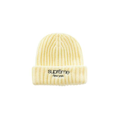 Supreme Ribbed Beanie Fw22 Creamsupreme Ribbed Beanie Fw22 Cream