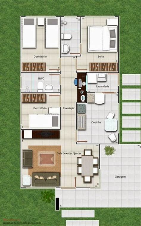 PLANO DE CASA MODERNA DE 93 M2 PLANOS DE CASAS GRATIS Y DEPARTAMENTOS