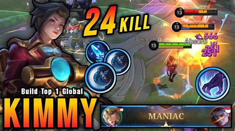 24 Kills MANIAC New Kimmy Best Build And Emblem Build Top 1