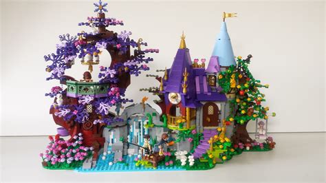 Lego Elf Castle Features skyra s sky castle with an entrance gate with opening foliage dining ...