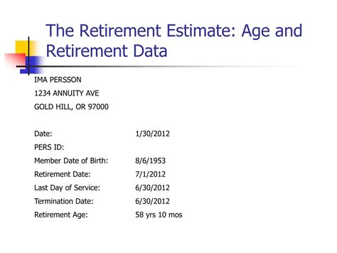 PPT - PERS Education and Retirement Planning PowerPoint Presentation, free download - ID:9088862