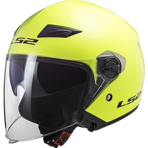 Casco Moto Jet Ls Of Track Solid Giallo Fluo Vendita Online