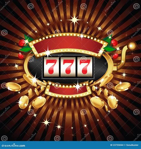 Slot Machine On Shiny Background Stock Images - Image: 23755044