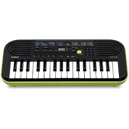 Casio Sa Mini Keys Musical Keyboard With Piano Tones Black Green