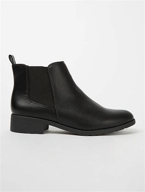 Black Faux Leather Chelsea Boot Women George At Asda