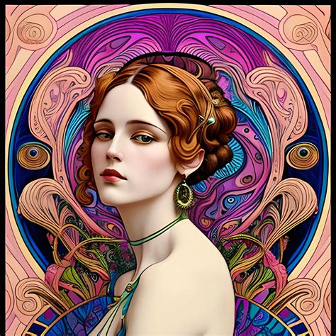 Art Nouveau Woman Painting