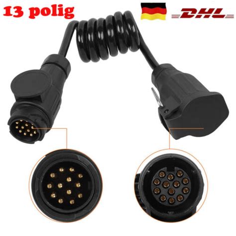 Verl Ngerungskabel Anh Ngerkabel Polig Cm Stecker Spiralkabel