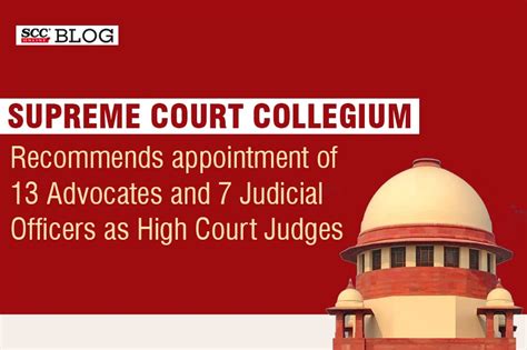 Sc Collegium Recommends Appointment Of Advocates And Judicial