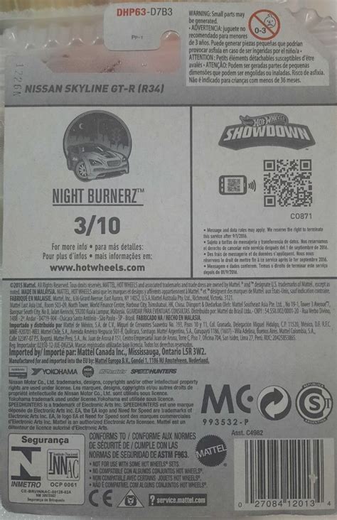 Hot Wheels Nissan Skyline GT R R Need For Speed Night Burnerz