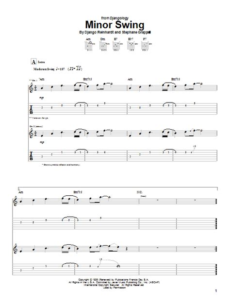 Minor Swing By Django Reinhardt Guitar Tab Guitar Instructor