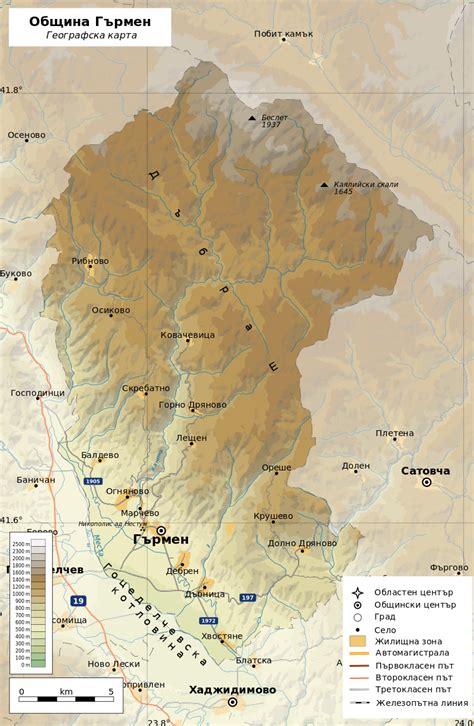 ملف Bulgaria Garmen Municipality geographic map bg svg المعرفة