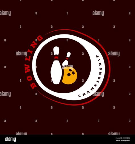 Bowling vector logo. Modern professional Typography sport retro style ...