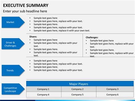 Executive Summary PowerPoint Template | SketchBubble